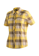 Maier Sports Kendra S/S W yellow check 34 - PeakStyle