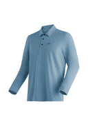 Maier Sports Long Pique Polo M blueberrymacaroon S - PeakStyle
